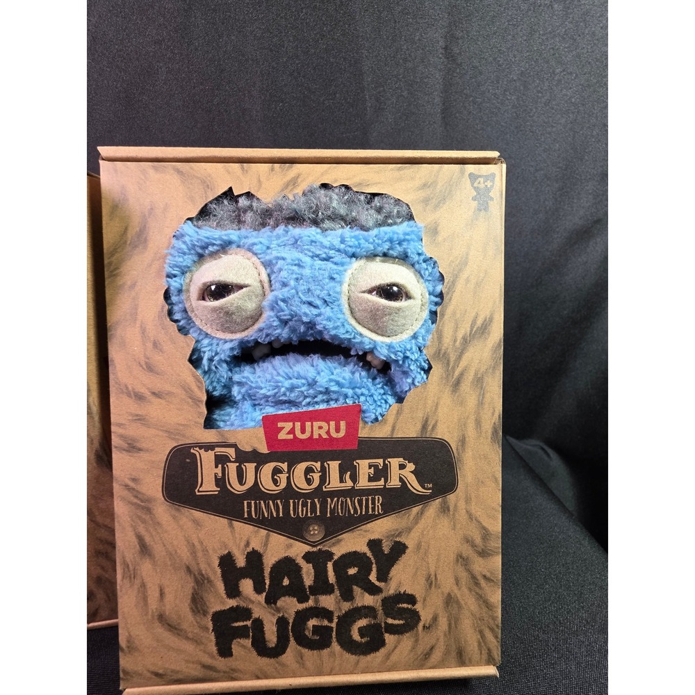 Zuru Fuggler Funny Ugly Monster Hairy Fuggs Blue Plush Toy New In Box 9.4 inches